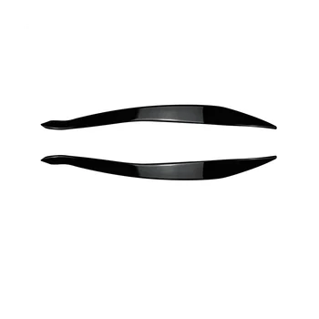 על 5Series F10 F11 בשלב מאוחר יותר 15-17 שחור מבריק, פנס קדמי כיסוי מקשטים רצועת הגבה לכסות לקצץ מדבקה